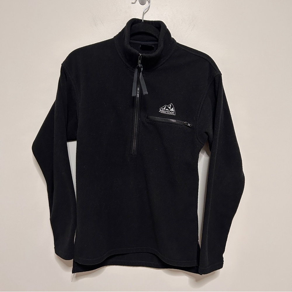 Marmot Women’s Small Black Outerwear 1/4 Zip Pullover Fleece Active layering